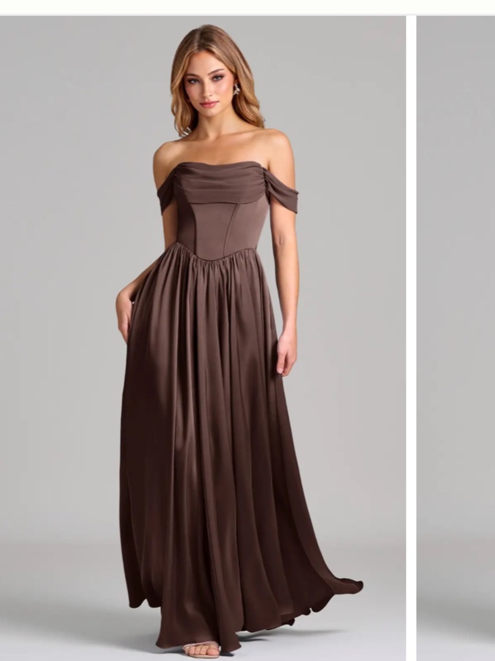 Azazie Raisa Ganache Satin A-Line Dress